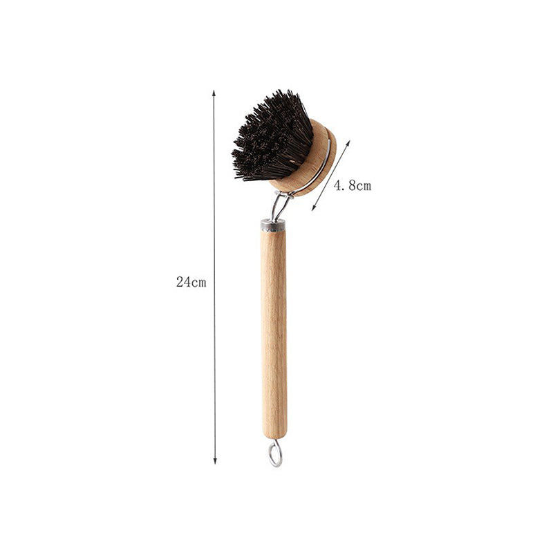 Coconut palm bristles Replaceable head pot brush